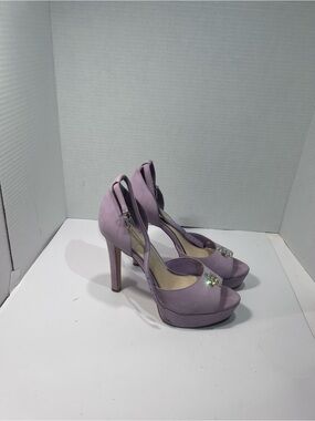 Jessica Simpson Lilac Platform Open-Toe Heels